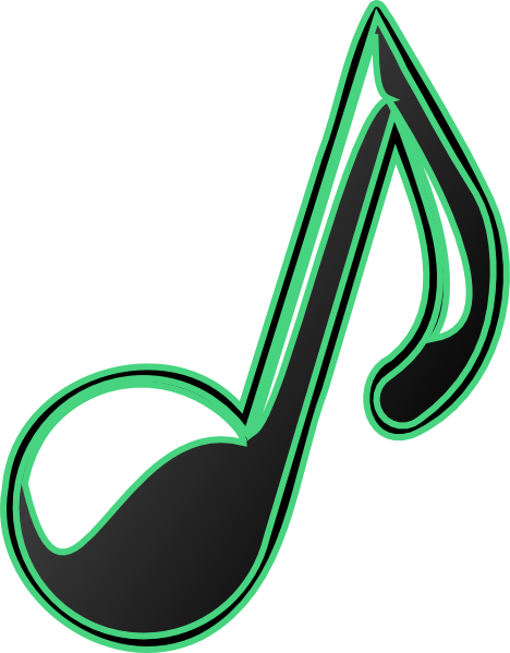 Clip Arts Related To - Green Music Notes Clip Art (468x599)