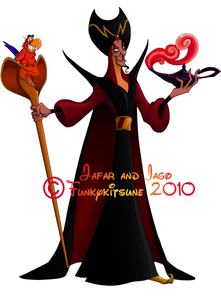 Thats Okay Can You Draw Red Dressed Up Like Jafar(complete - Jafar And Iago Png (767x1042)