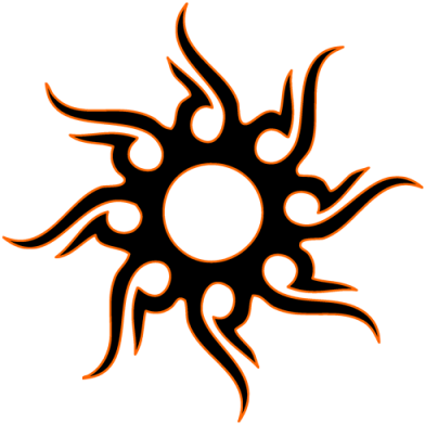 Tribal Sun Tattoo Download Png Images - David Star 8 Points (400x400)