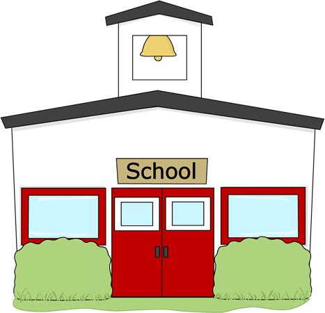 Free Clip Art School Building Clipart Library Free - School Clipart No Background (467x450)