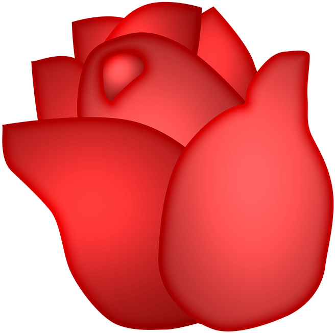 Romance Clipart Red Rose - Petalo De Rosa Png (720x720)
