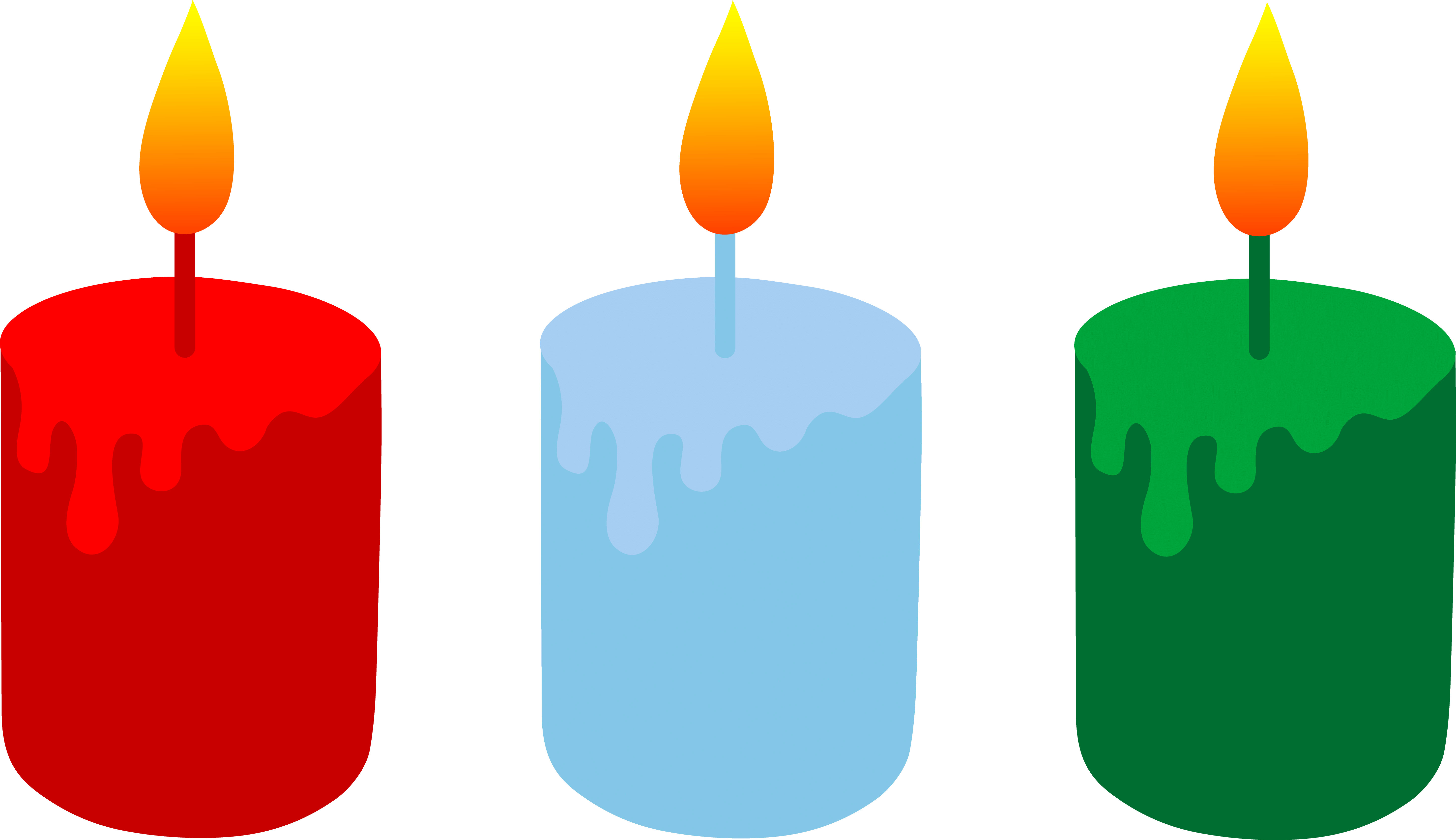 Candle Border Clipart - 2 Candles Clipart (5874x3389)