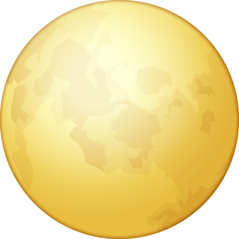 Moon Png - Full Moon Emoji Png (480x480)