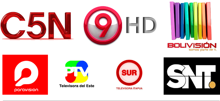 Tv C5n, Canal 9, Bolivisión, Ptv, Sur Tv, Snt, Paravisión - Bolivisión (810x360)