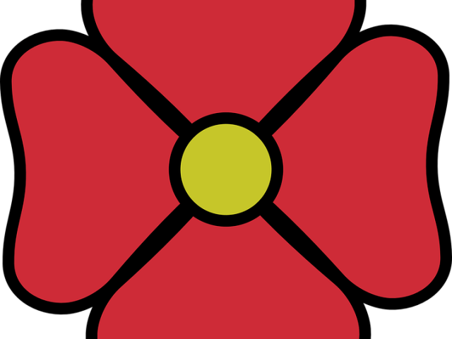 Petal Clipart Flowera - Red Flower Clipart (640x480)