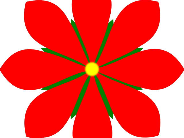 Petal Clipart Flower Silhouette - Commemorative Plaque (640x480)