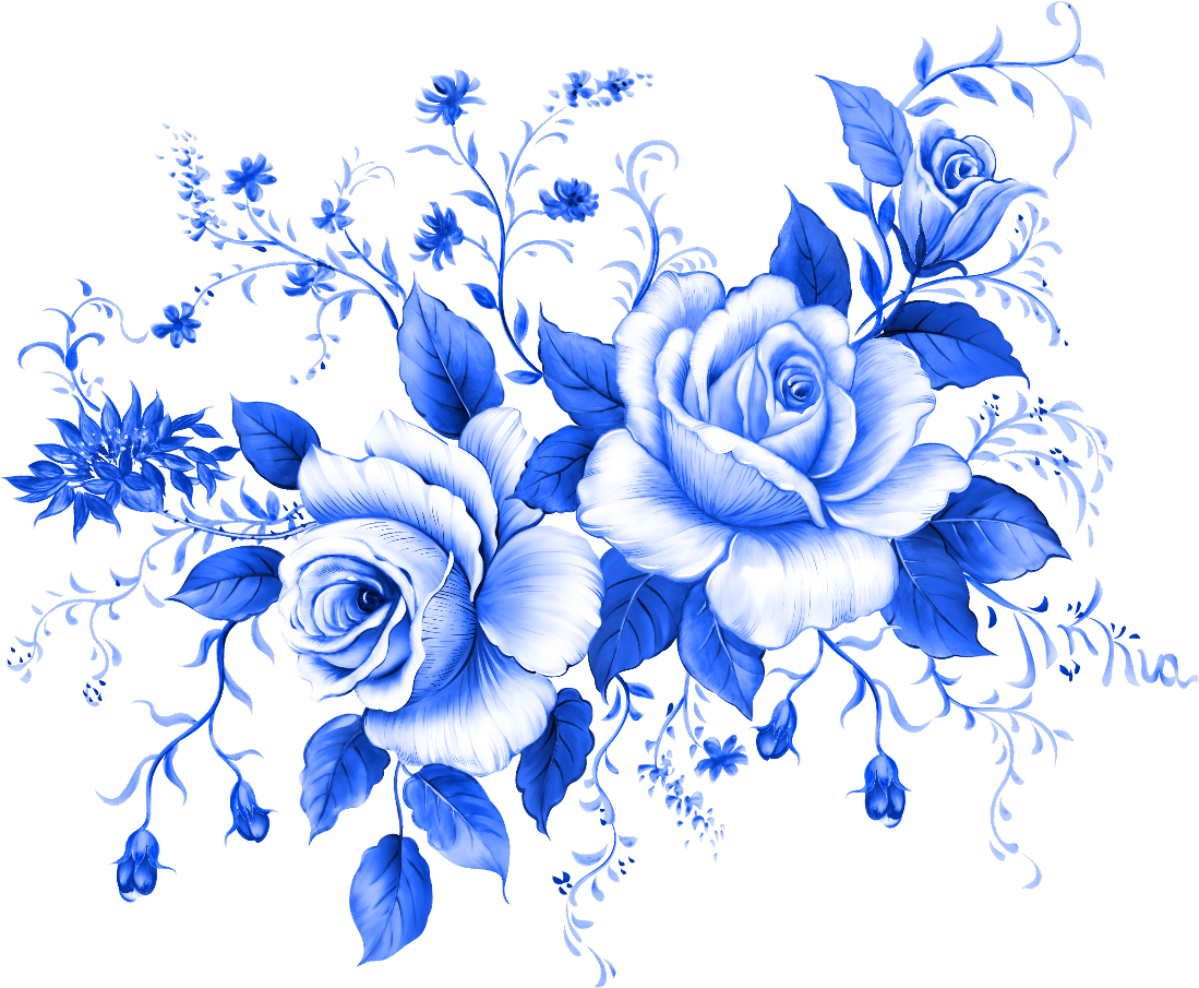 Blue Rose Flower Clip Art - Blue Rose Flower Png (1125x1024)