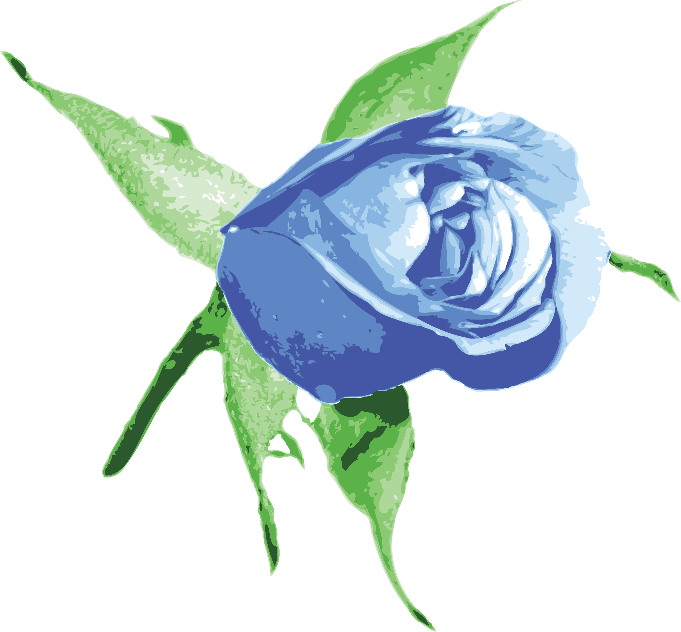 Rose Blue - Blue Rose Bud Png (2308x2142)