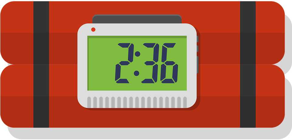 Eruption Clipart Bomb - Konigswerk 5.3" Smart, Simple And Silent Lcd Digital (960x480)