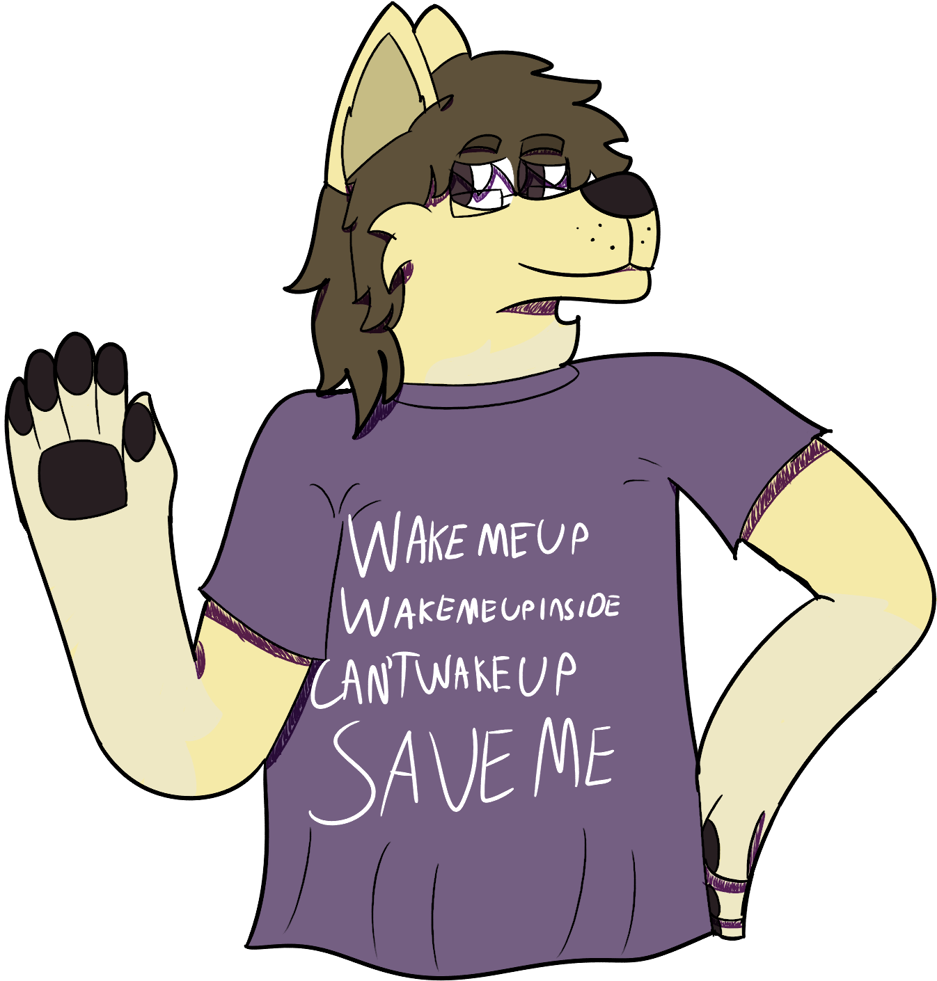 Wake Me Up Inside - Cartoon (1346x1410)