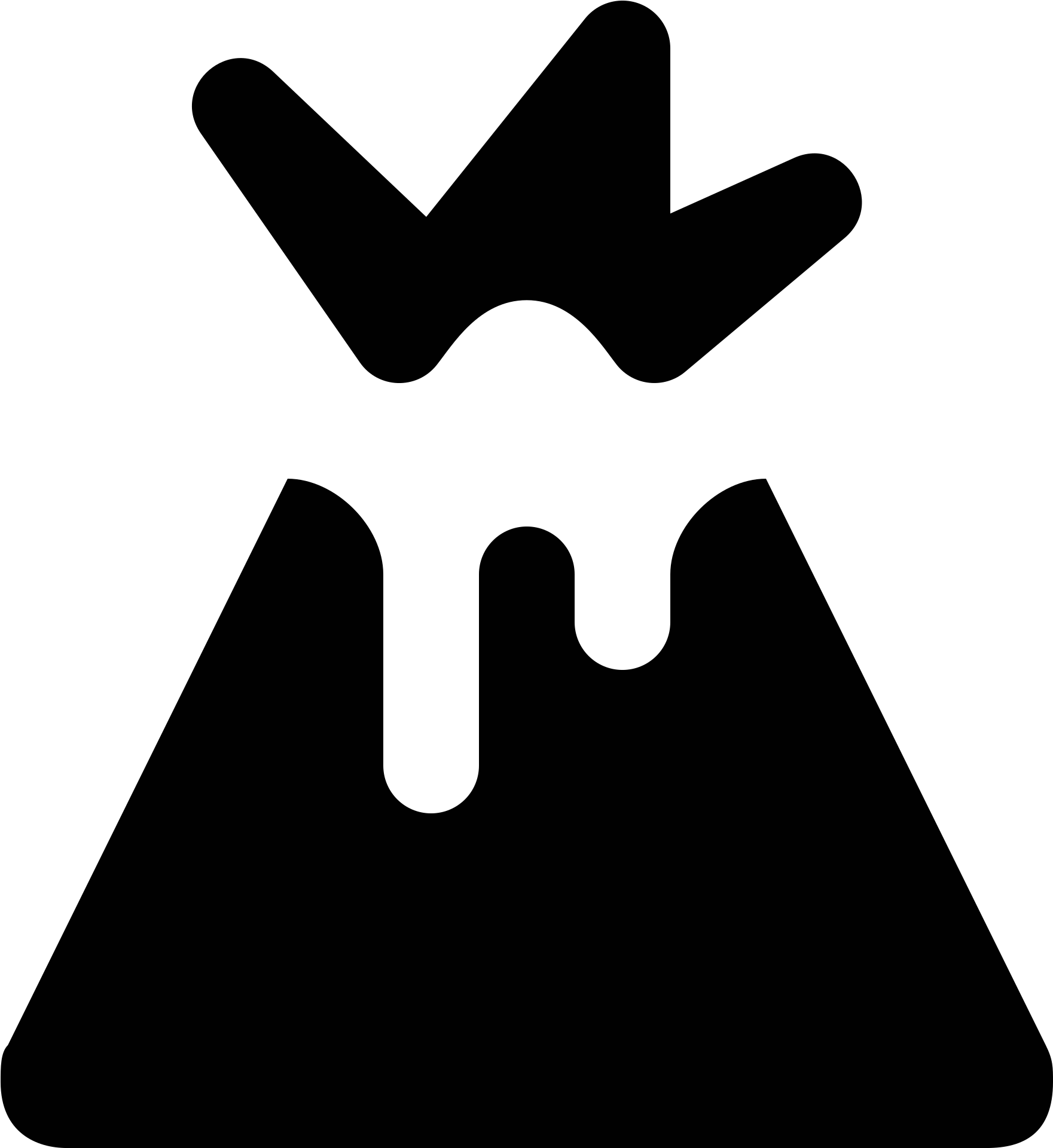 Big Image - Volcano Png Black (2400x2400)