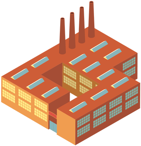 Isometric Industrial Building Transparent Png - Industry Icono Png De Produccion (512x512)