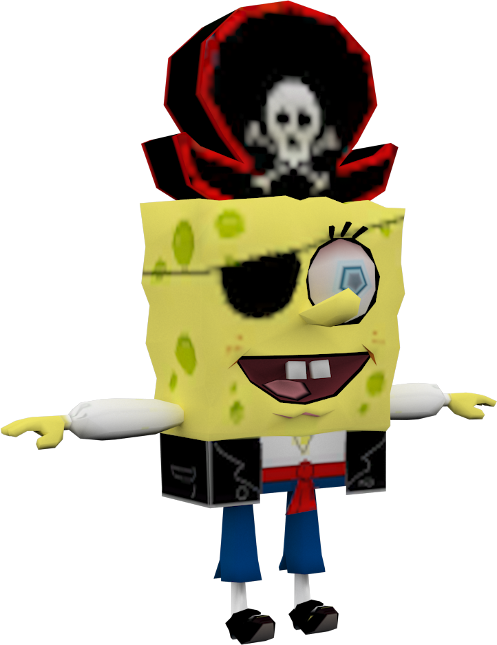 Spongebob Pirate Model By Crasharki - Spongebob Pirate (722x938)