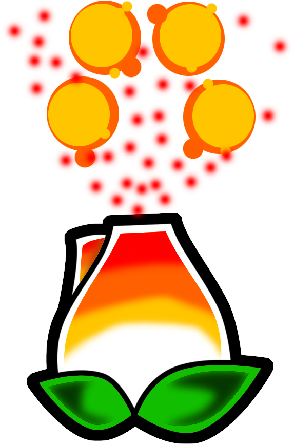 Paper Mario Tsod Volcano Lotus By Pixel Kiitty - Volcano Lotus Mario (1000x1000)