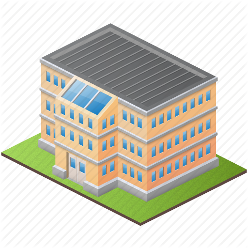 College School Building Icon - 3d Building Icon Png (512x512)