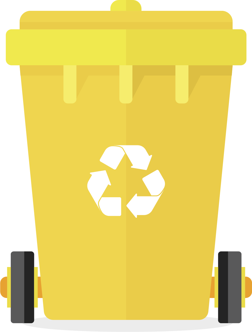 Paper Waste Container Logo - ถัง ขยะ สี เหลือง การ์ตูน (1001x1318)