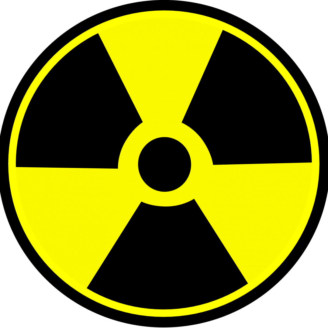 Знак Радиоактивной Опасности - Cartoon Radioactive Sign (1079x1080)