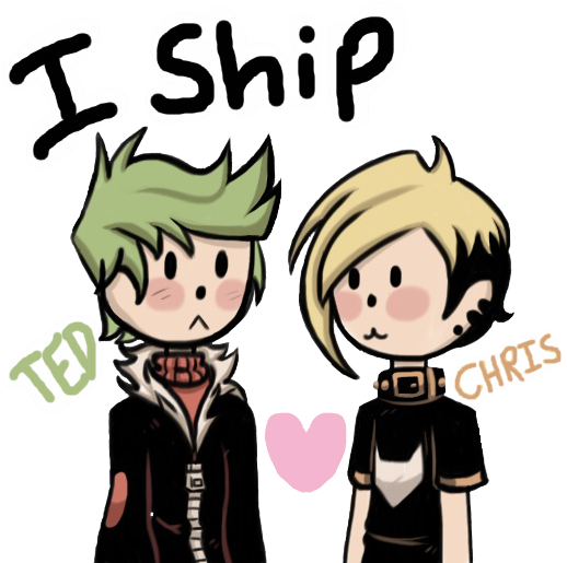 I Ship Ted X Chris By Bratcole - Cartoon (521x521)
