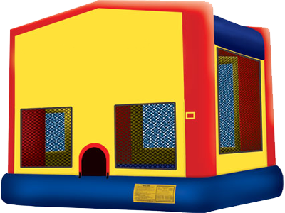Pin Moonbounce Clipart - Bounce House With Banner (400x300)