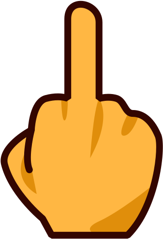 Reversed Hand With Middle Finger Extended Emoji For - Fuck You Emoji Png (512x512)