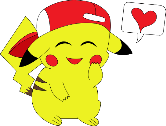 Pikachu Vector Trace By Thistleeverfreen - Vector Pikachu (544x413)
