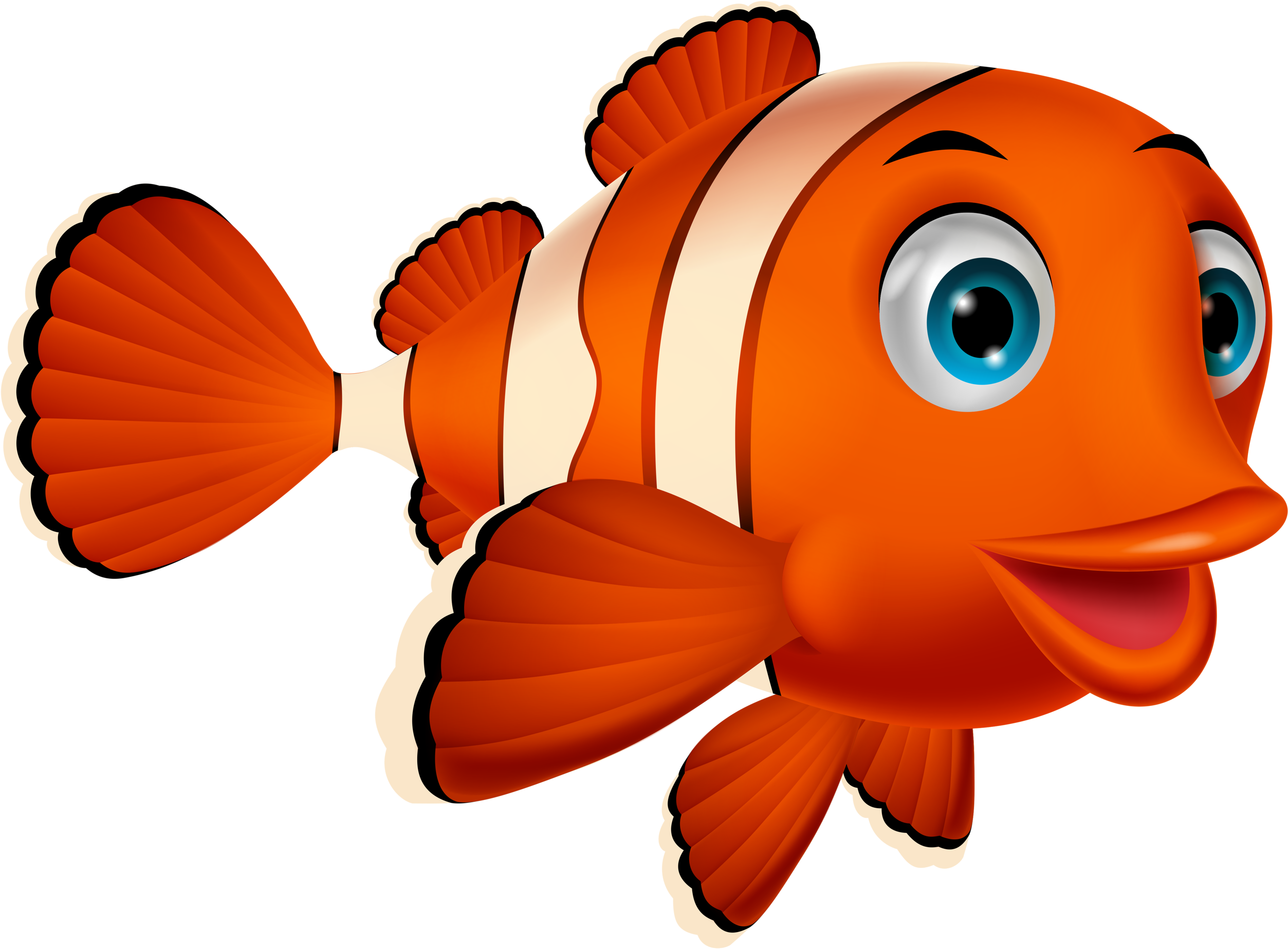 Sea Anemone Clipart Transparent - Fish Cartoon Kiss (2560x1853)