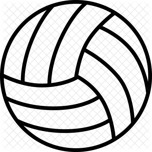 Volley Icon - Clip Art Volleyball Ball (512x512)