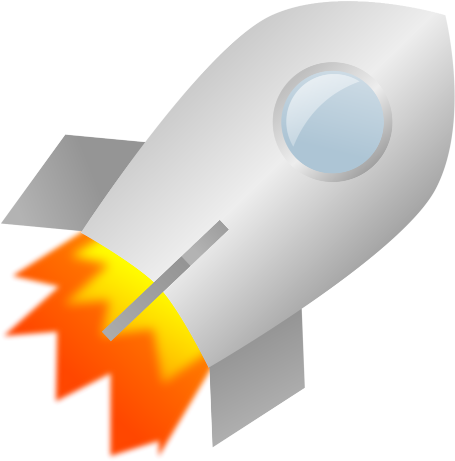 Rocket Clipart Transparent Background - Velocidad De Un Cohete (958x958)