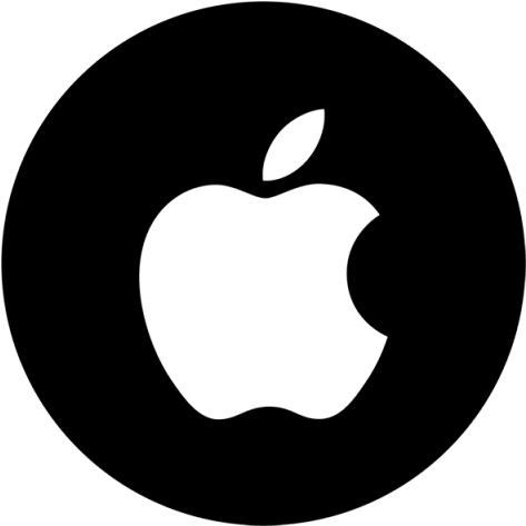 Apple Black & White Icon, Apple, Social, Media Png - Apple Logo Png White (640x640)