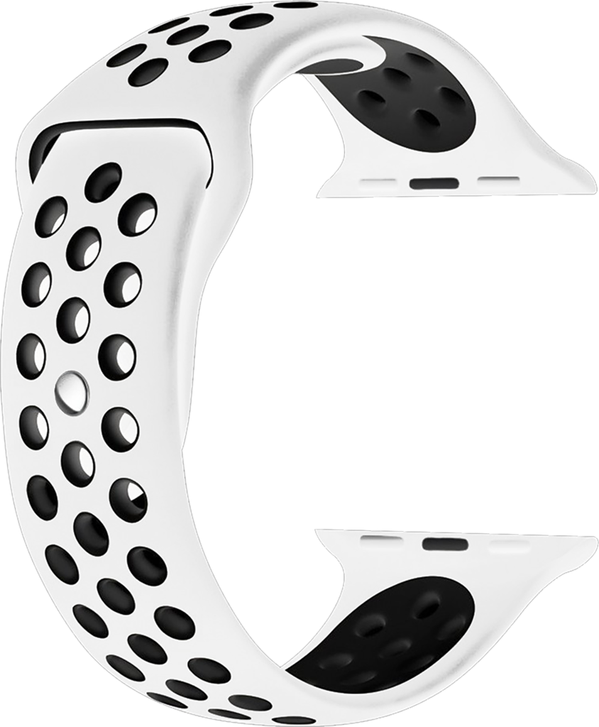 White/black Apple Watch Band For Series 1 Series 2, - 38/42mm Silicone Sports Bracelet Strap Band Apple Watch (844x1024)