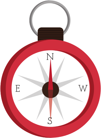 Colorful Camping Compass Travel Icon - Vector Graphics (550x550)