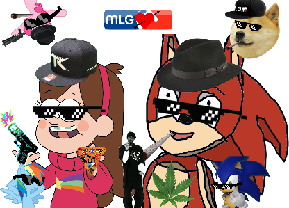 Flanic The Hotdog X Mabel Pines By Supernathan10002 - Rainbow Dash Like A Boss (416x299)