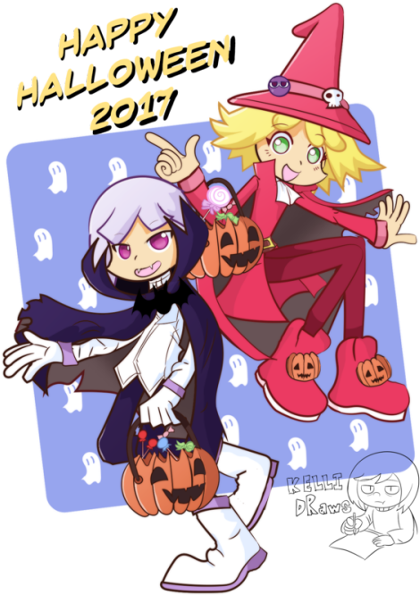 Happy Halloween - Arle Puyo Puyo Tetris Sprite (500x682)