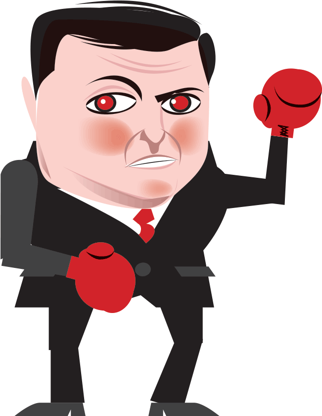 Hebst Of Trumbull Ct Duking It Out E Fitz Smith - Cartoon (888x888)