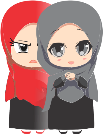 Cute Muslim Cartoon Girl, Islam, Muslim, Peace Png - รูป การ์ตูน อิสลาม น่า รัก (640x640)