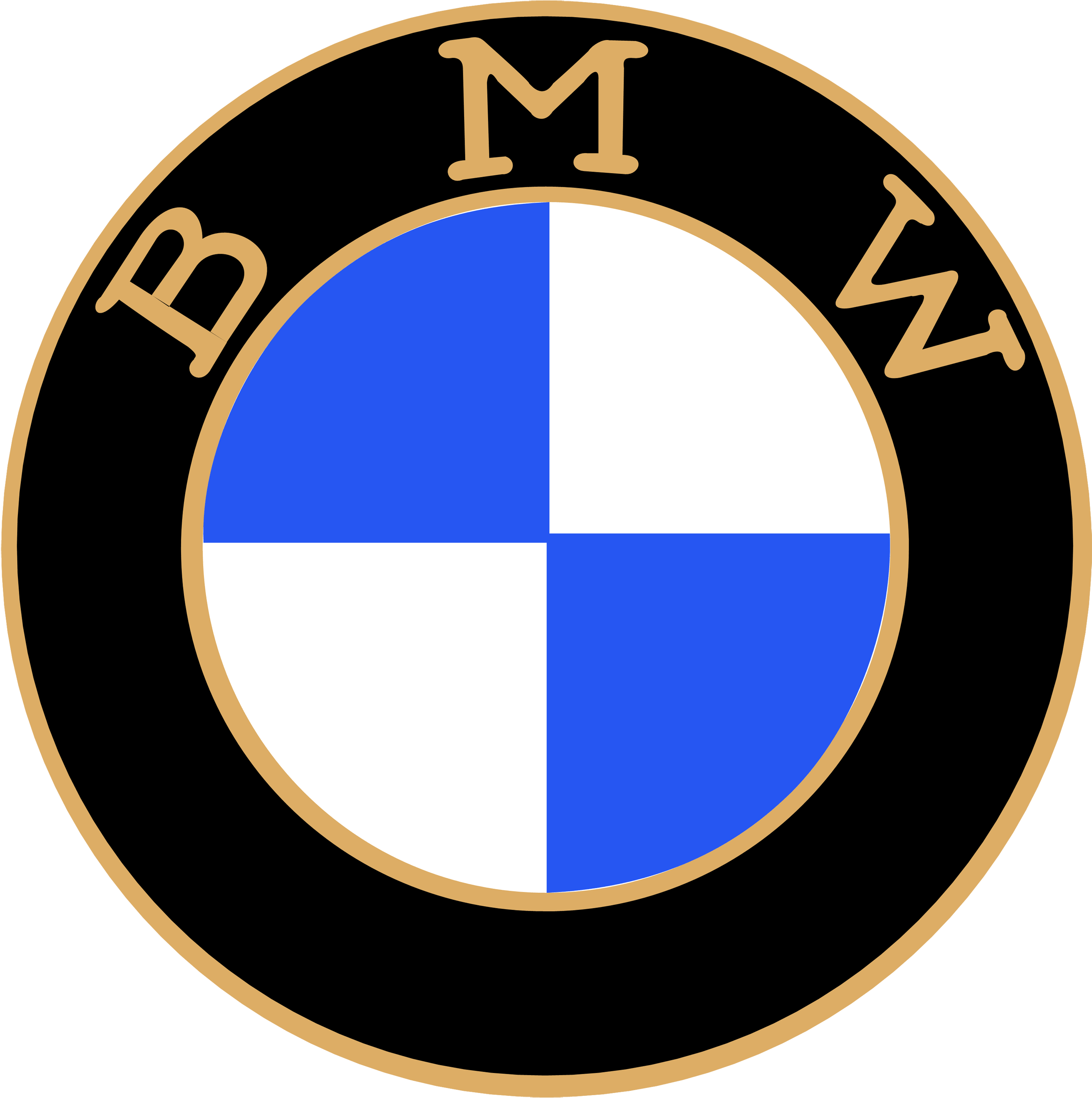 History, Meaning - Bmw Logo 1916 - (2700x2715) Png Clipart Download, image size:2618x2633