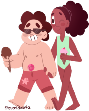 “ Draws Summer Drawings When Its Winter - Cartoon (500x411)