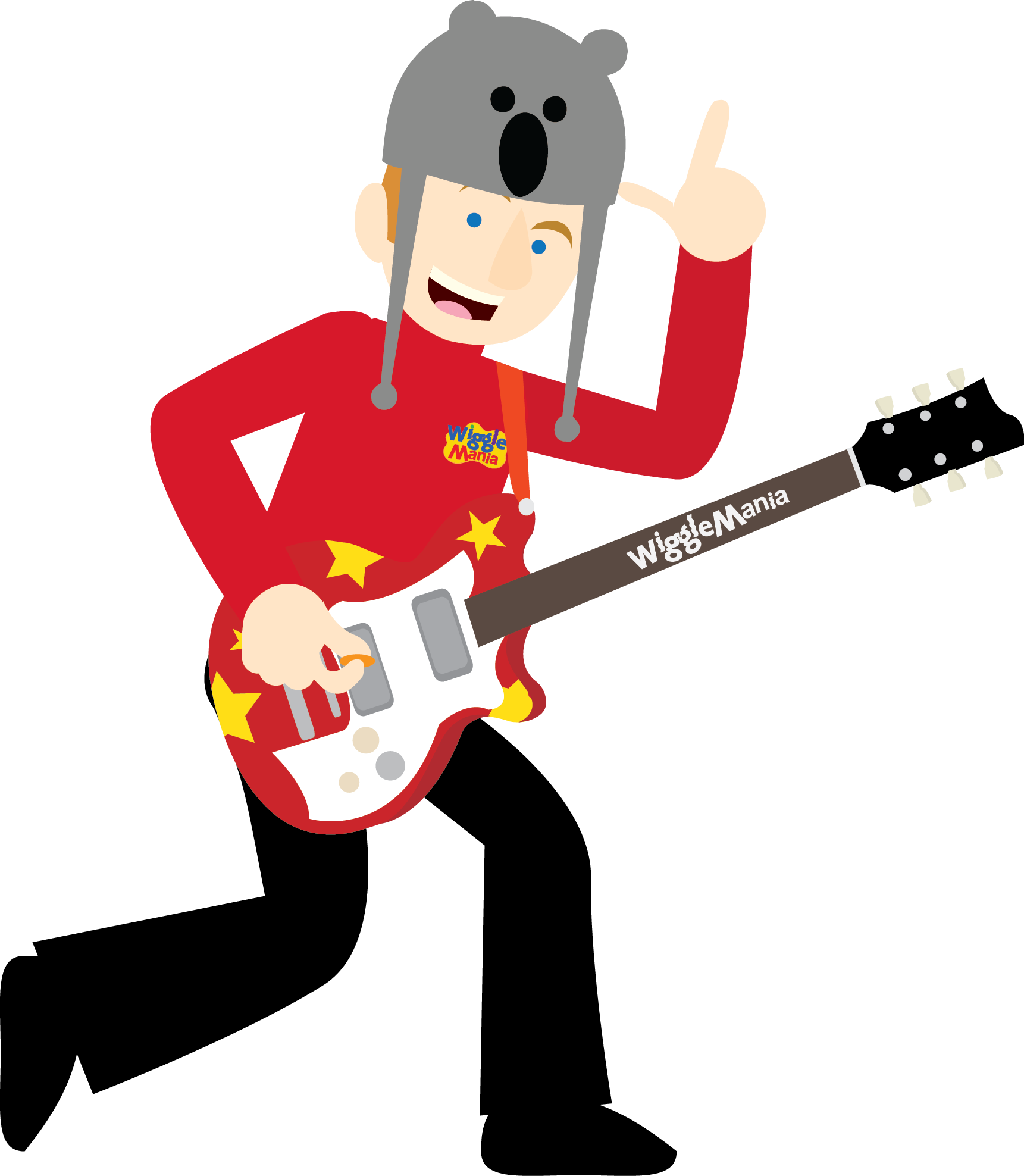 Carl In Cartoon Form With His Starry Maton - Big Red Car (1721x1976)