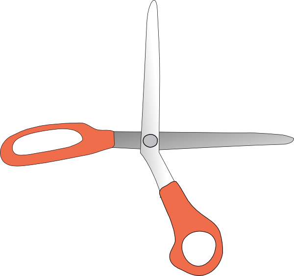 Scissor Letter L Clip Art At Clker - Scissors (600x562)