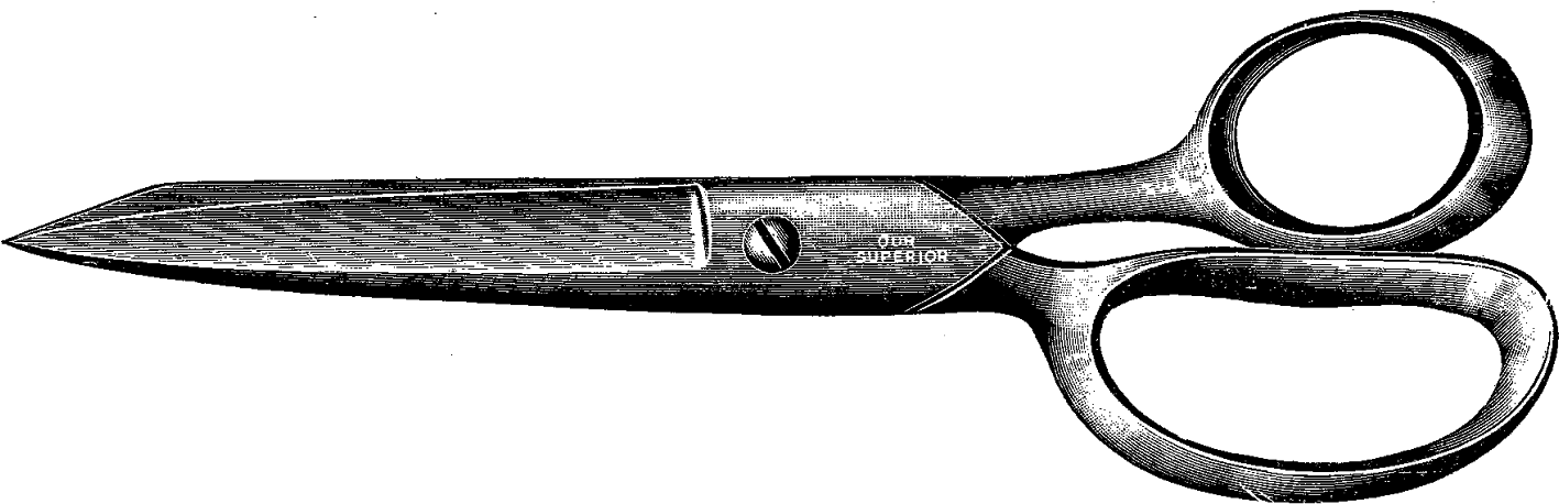 This Is A Digital Image Transfer Of A Pair Of Vintage - Pair Of Scissors Png (1600x656)