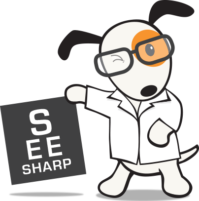 Doig Optometry Dog - Optometrist Cartoon Png (404x407)
