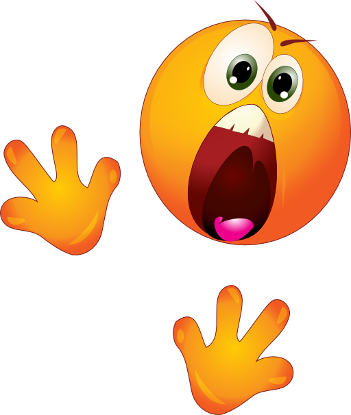 Emoticon Clipart - Terrified Clipart (512x606)