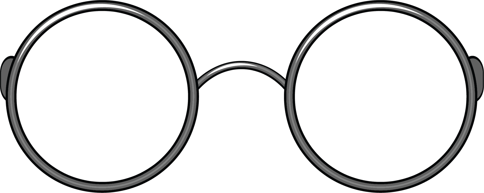 Round Glasses Frames Clipart - Round Glasses Transparent Background (1919x768)