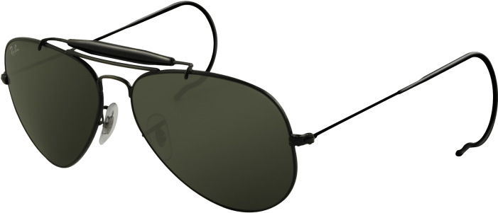 Outdoors Man Cliparts - Ray-ban Rb 3030-l9500 Outdoorsman Sunglasses Black (840x490)