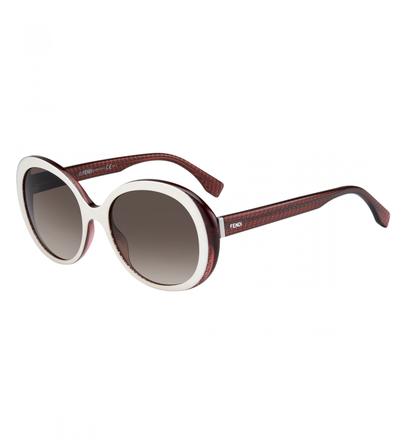 Eye See Euphoria - Fendi Ff 0001/s Micrologo Ivory/brown/pink (824x894)