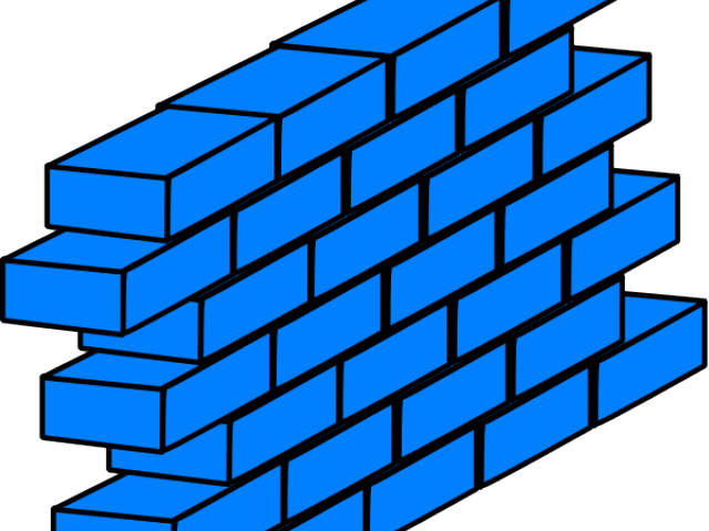 Blue Wall Cliparts - Brick Wall Clipart (640x480)