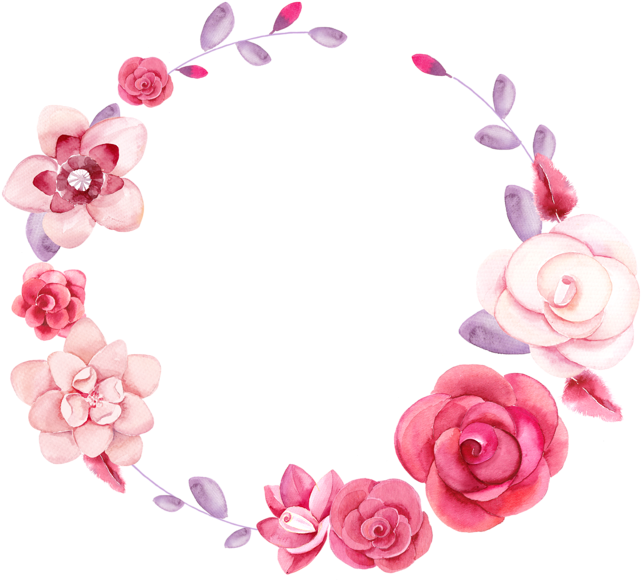 Watercolor Floral Wreath - Icon Wreath Flowers Png (800x800)
