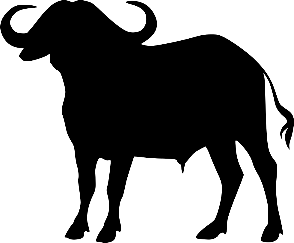 Buffalo Png - Cape Buffalo Silhouette Vector (981x812)