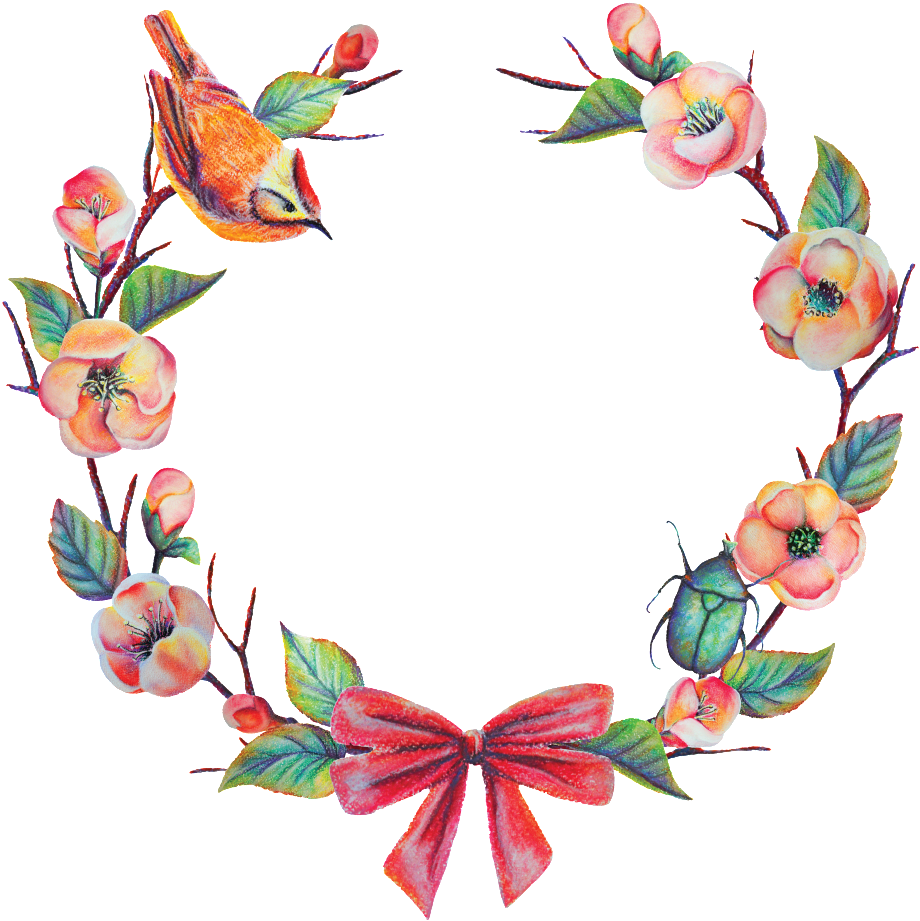 Corona De Flores El Día De San Valentín Material Transparente - Picture Frame (1024x1024)