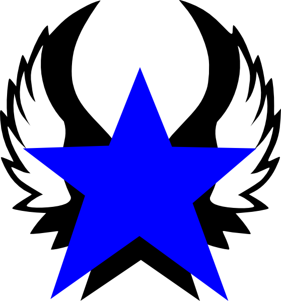 Blue Star Svg Clip Arts 558 X 598 Px - Blue Star Svg Clip Arts 558 X 598 Px (558x598)